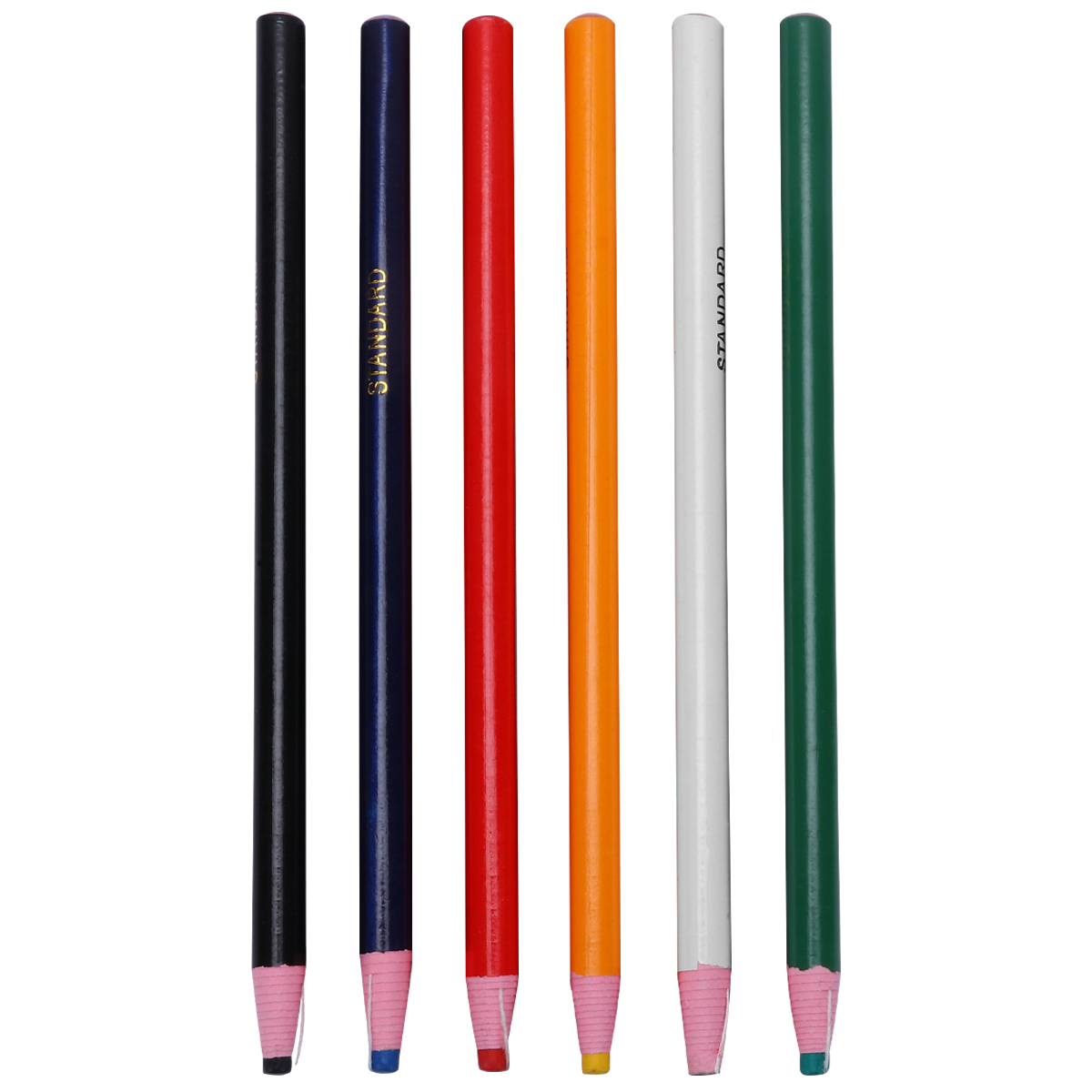 6pcs Sewing Marking Pencils Tailor's Fabric Marker Chalk Tailoring Marker Tools for Quilting Sewing, Size: 16.7X0.7CM